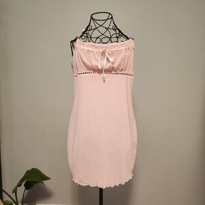 Urban Heritage Mesh Mini Dress Pink Large